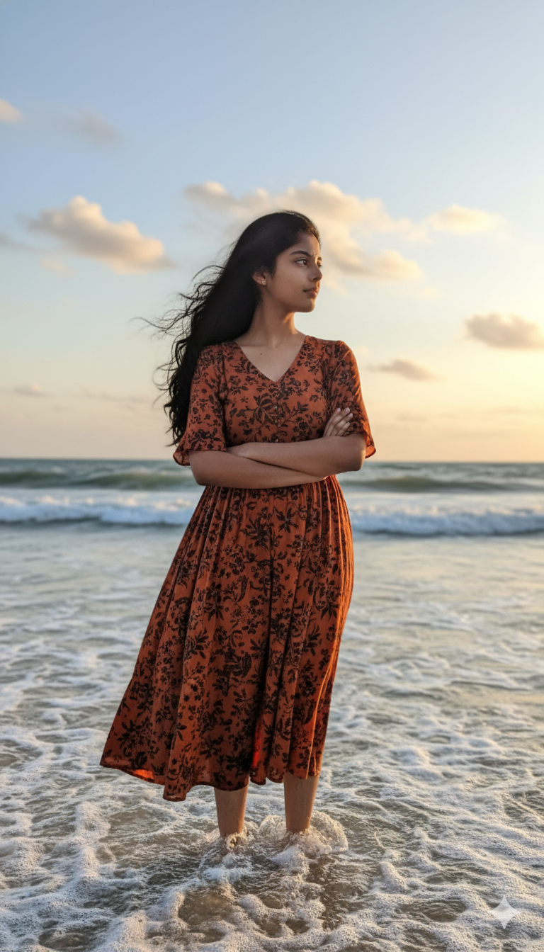 Sizzling beach portrait